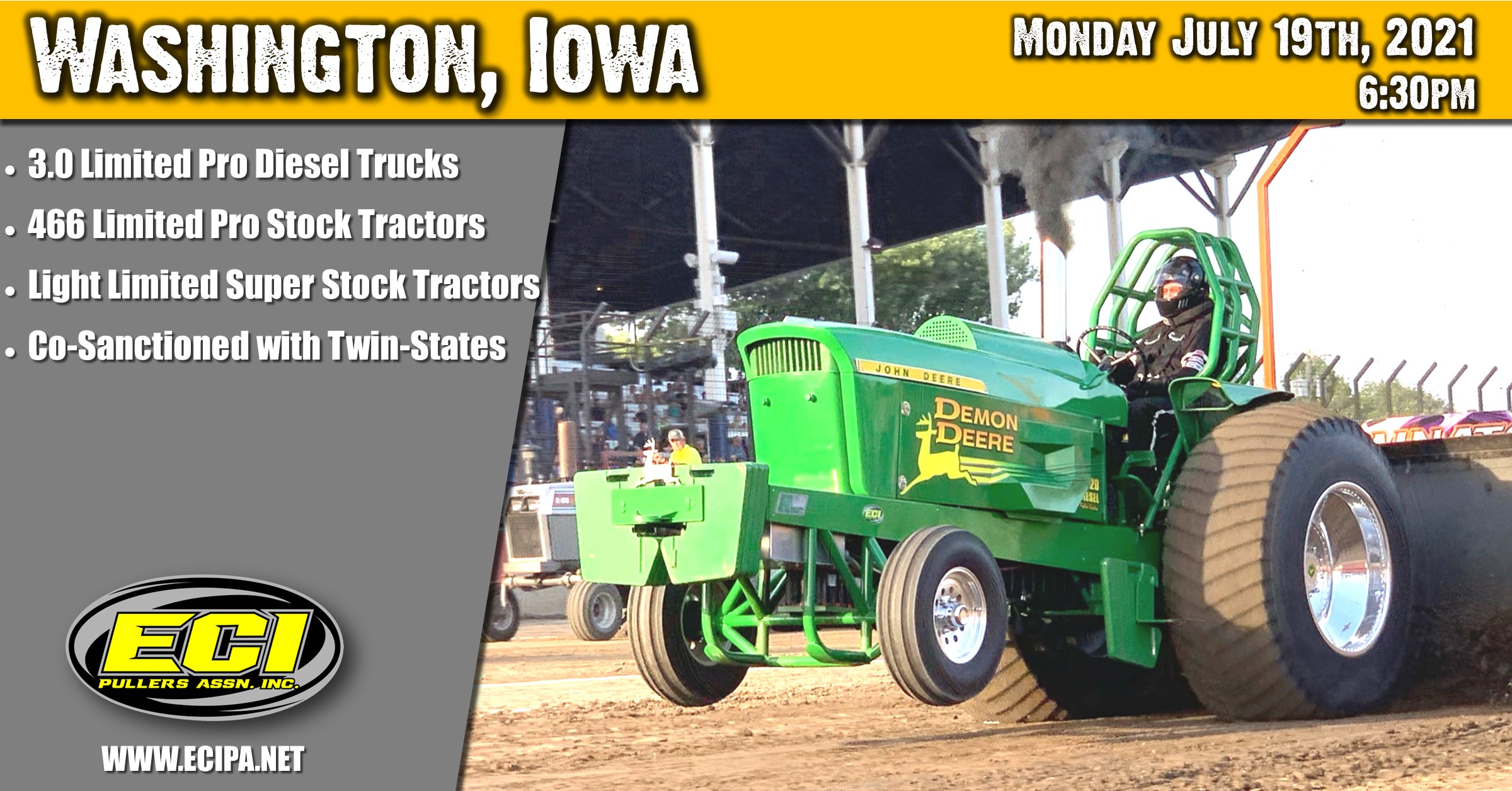 ECIPA Event: Washington County Fair Truck & Tractor Pull July 19th, 2021